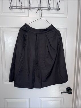 YIGE Women's Black A-Line Pleated Skirt